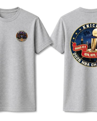 KNICKS IN 5, WE OUTSIDE grey tee