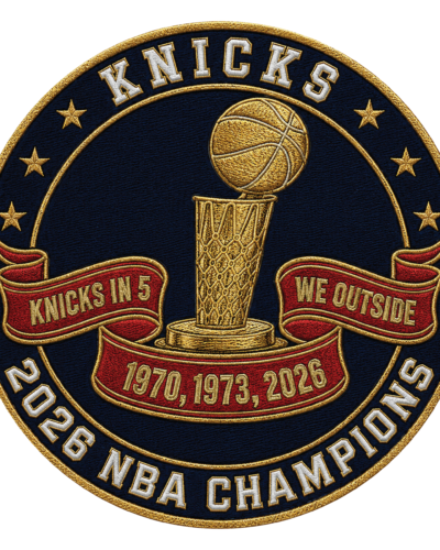 KNICKS IN 5, WE OUTSIDE EMBROIDERY PATCH #1