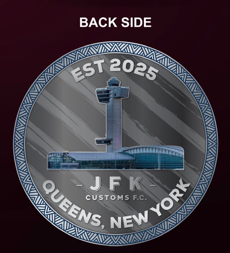 JFK Customs FC Challenge Coin - Image 2
